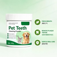 Poudre dentaire pour animaux de compagnie saveur bœuf et algues marines pour chien et chat – Haleine fraîche, dents plus blanches, élimination des taches, contrôle de la plaque dentaire 100g – Vente transfrontalière