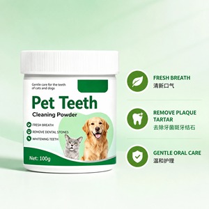 Poudre dentaire pour animaux de compagnie saveur bœuf et algues marines, haleine fraîche, dents plus blanches, élimination des taches, 100g, exclusivité transfrontalière, best-seller - Product Image 3