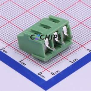 XYEK500-5.08-3P Screw Terminal Block Through hole Component (THT),P=5.08mm Connector 1x3P 5.08mm Green Through Hole - Product Image 2