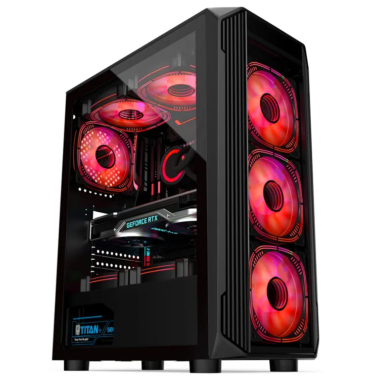 RUIX contracted computer case 4mm left tempered glass pc cabinet gaming case