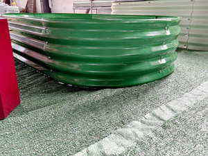 Outdoor Wholesale Multi-Purpose Galvanized <b>Planter</b> Raised Garden <b>Boxes</b> Edging Modular Oval Metal Eco-Friendly Home Flower Bed - Product Image 6