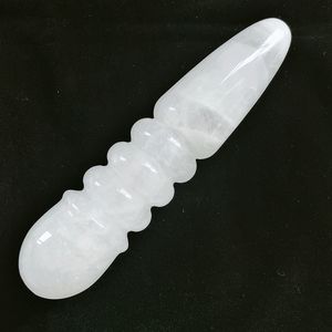 Massaggiatore della bacchetta del sesso del quarzo chiaro lucidato naturale caldo di vendita per l'esercizio del sesso delle donne - Product Image 1
