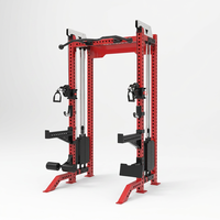 Système de poulie de câble en acier pour le support de cage de puissance de squat de forme physique de gymnase avec l'entraîneur fonctionnel de pile de poids Smith et Smith Machine