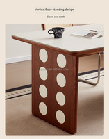 Table à manger de style italien de luxe 600911, table de salle à manger pour hôtel et villa, plateau en bois, structure en bois, meubles de salle à manger