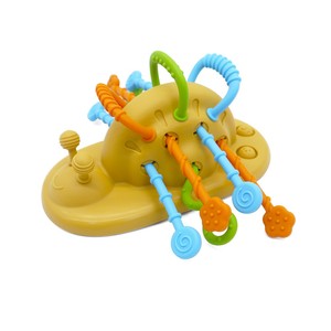 Giocattolo in Silicone con Cordino per Bambini, Gioco da Tavolo per Sviluppo Motricità Fine, Adatto a Neonati dai 6 Mesi a <span class=keywords><strong>1</strong></span> <span class=keywords><strong>Anno</strong></span>, Pratica di Afferrare con le Dita - Product Image 2