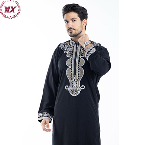 <span class=keywords><strong>Pyjama</strong></span> en coton de couleur unie pour hommes arabes Thobe, dubaï, maroc, inde - Product Image 3