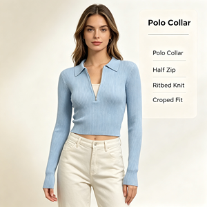 <span class=keywords><strong>Cardigan</strong></span> da Donna Laurence, Nuovo Design Personalizzato OEM & ODM, Alta Qualità, Zip, <span class=keywords><strong>Blu</strong></span>, Manica Lunga, Slim Fit, Vendita all'Ingrosso - Product Image 2