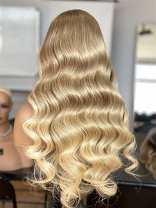 Venta al por mayor de pelucas de pelo crudo baratas línea de cabello natural nudos individuales transparente HD encaje 13*4 Frontal 100% cabello humano con pelo de bebé - Product Image 6