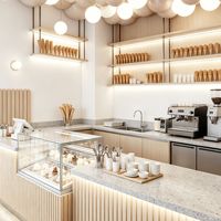 Vitrine de présentation de crèmes glacées, yaourts, jus et bubble tea avec éclairage LED, haute qualité, moderne, écologique, sur mesure pour les commerces