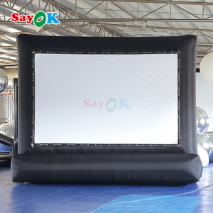 Pantalla inflada de tela Oxford blanca Sayok, proyección de soplado, cine, cine inflable para exteriores - Product Image 4