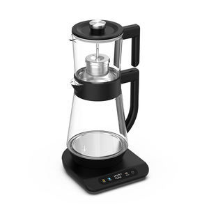 Bouilloire électrique intelligente Hotsy 0.8L+1.8L en verre 220V pour la maison et l'hôtel, avec infuseur à thé turc et support de versement - Product Image 5