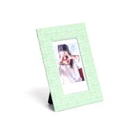 Cadre photo miniature en cuir tissé avec impression UV écologique, nouveau modèle, 3 pouces, cadre vide pour table