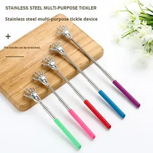 Atacado Telescópico Aço Inoxidável <span class=keywords><strong>Back</strong></span> <span class=keywords><strong>Scratcher</strong></span> Ghost Hand Design Anti Itch Ferramenta para Idosos Circulação Sanguínea Relaxar a Saúde - Product Image 4
