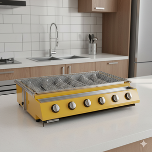 Uso comercial BBQ Yellow 6-Burner Gas BBQ Grill Nueva condición <span class=keywords><strong>Restaurante</strong></span> Barbacoa Griller Happy Parties Máquinas de cocina - Product Image 2