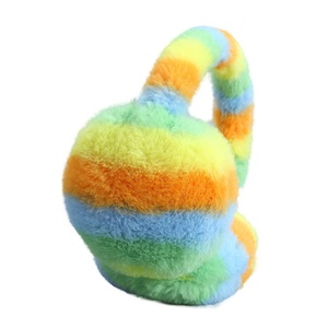 Penutup Telinga Modis Musim Dingin Bulu Tebal Pelangi Hangat Lucu Serbaguna Tahan Angin Anti Dingin - Product Image 5