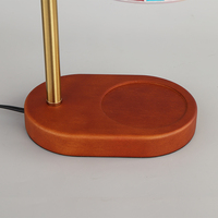 Lámpara Calentadora de Velas Eléctrica de Vidrio Hecha a Mano con Mosaico Multicolor Estilo Turco, Lámpara de Mesa Decorativa para Interiores