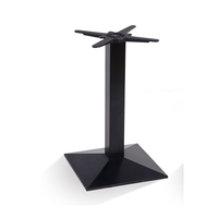 Pieds de table contemporains en fonte noire pour mobilier d'extérieur, design moderne pour hôpitaux et hôtels
