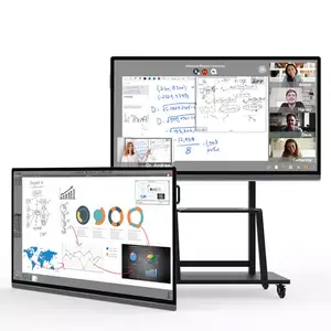 65 75 86 98 110 inch 4K OPS WIN10 Android dual network system Interactive electronic whiteboard interactive touch screen board