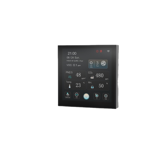 Hvac Accessories Ventilation Smart Remote Control RS485 LCD Controller TUYA APP Thermostat Wifi Speed Controller