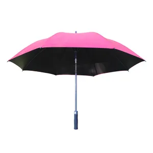 Ty пользовательский 30-дюймовый автоматический открытый большой двухслойный навес ветрозащитный прямой зонт для гольфа с УФ-покрытием с логотипом