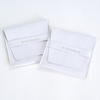 Sacs d'emballage personnalisés Boyang pour boucles d'oreilles et colliers, pochettes et boîtes d'emballage pour bijoux en microfibre