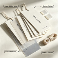 Étiquettes suspendues en papier rectangulaires personnalisées, imperméables, avec trous pré-perforés, logo personnalisé imprimé, pour bougies, vêtements, étiquettes de prix personnalisées