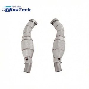 ท่อดาวน์ไปป์สแตนเลสสตีลประสิทธิภาพสูงพร้อมแผ่นกันความร้อนสำหรับ Ferrari 360 3.6L V8 - Product Image 1