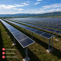 Structure en acier pour panneaux solaires, système de support de montage photovoltaïque, support d'installation au sol personnalisé pour projets énergétiques