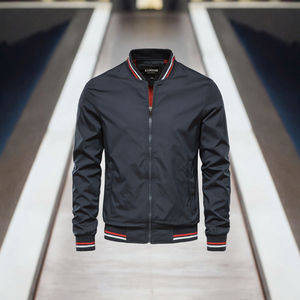 Chaqueta Bomber Vintage para Hombre, Cortavientos, con Cremallera y Cuello Alto, para Primavera y Otoño - Product Image 3