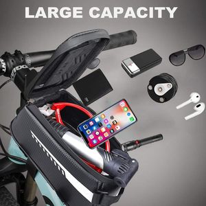 Pour <span class=keywords><strong>ROCKBROS</strong></span> nouveau Design <span class=keywords><strong>cadre</strong></span> <span class=keywords><strong>de</strong></span> cyclisme en plein air sac <span class=keywords><strong>de</strong></span> vélo avant avec support <span class=keywords><strong>de</strong></span> téléphone tactile à écran pour l'équitation - Product Image 4