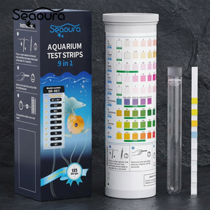 Tiras Reactivas para Acuario Seaoura SR-901 9 en 1, Kit <span class=keywords><strong>de</strong></span> Prueba <span class=keywords><strong>de</strong></span> Agua para Peceras, Preciso para Medir pH, Nitratos, Nitritos, Dureza y Cloro - Product Image 1