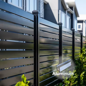 Panneau de clôture en aluminium, espacement serré des piquets, 10 pieds de haut, revêtement en poudre, étanche, clôture de sécurité pour les cours de style ranch - WE LEAD F-1 - Product Image 3