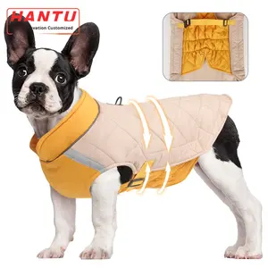 Ropa de Invierno para Perros, Abrigo de Poliéster Reflectante y Grueso para Cachorros de <span class=keywords><strong>Bulldog</strong></span> Francés, Venta al por Mayor - Product Image 1