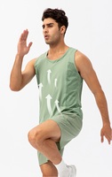 Camiseta deportiva de secado rápido para hombre, chaleco transpirable para entrenamiento físico, traje para exteriores, camisetas sin mangas de malla para correr con hombros descubiertos para hombre