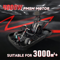 Kart électrique haut de gamme nouvellement développé pour adultes et adolescents, moteur 72V 4000W, direction et pédales réglables, frein hydraulique, 70 km/h