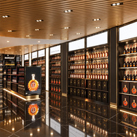 Vitrine de présentation commerciale pour cigarettes et alcool, avec éclairage LED, service personnalisé