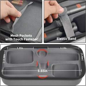 Estuche para Micrófono Inalámbrico para <span class=keywords><strong>JBL</strong></span> <span class=keywords><strong>PartyBox</strong></span> y Sistema de Dos Micrófonos con Cubierta de Espuma para Micrófono, Capacidad para <span class=keywords><strong>2</strong></span> Micrófonos, Receptores, Adaptadores, Pilas AA - Product Image 3