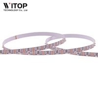 Bande LED à éclairage latéral SK6805 RGBW 144 LED/m 8mm en cuivre 4020, contrôlable individuellement, 5V, pour électronique grand public DIY
