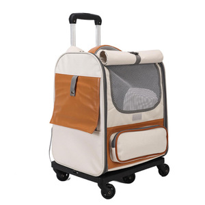 Tas Ransel Hewan Peliharaan Modis Bernapas Dapat Dilipat Kapasitas Besar Untuk Dua Kucing Portabel Perjalanan Poliester Oxford 15kg Penutup Ritsleting Love Home - Product Image 1