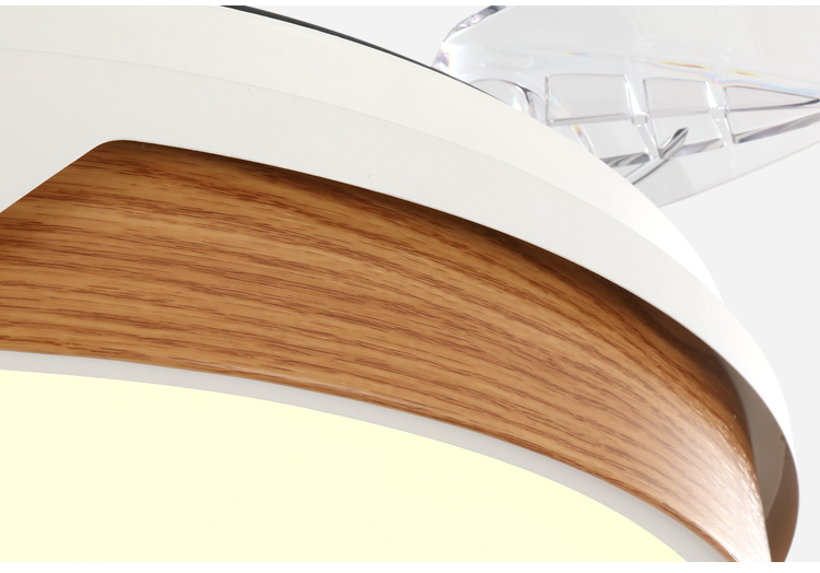Breezelux modern Three Color Changing 42 Inch Led Light Chandelier Ceiling Fan Light For Restaurant