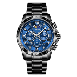 Relojes Poedagar de moda para hombre, cronógrafo de acero inoxidable, reloj de pulsera de cuarzo, resistente al agua, luminoso, para hombre. - Product Image 2