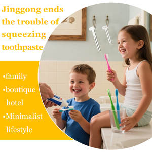 2025 gros multifonctionnel Salon de coiffure métal <span class=keywords><strong>presse</strong></span> clé roulante en acier inoxydable manuel <span class=keywords><strong>dentifrice</strong></span> <span class=keywords><strong>presse</strong></span>-agrumes clé pour salle de bain - Product Image 6