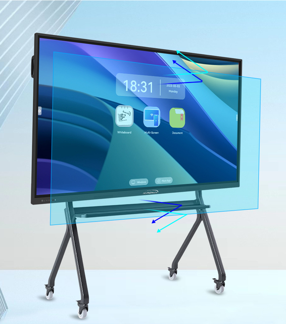 55 Inch Touch Screen Display LED LCD Screen Classroom and Conference Dual Operating System Smart Interactive Whiteboard