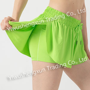 Short fluide pour parents et enfants avec doublure en spandex, jupe papillon 2 en 1 pour jeunes, adaptée au fitness, à la course et au sport - Product Image 6