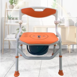 China Hot Sale Hospital Bathroom Folding Toilet Chair/ Commode Chair/Potty Chair Adult For Elderly With Seat - Product Image 2
