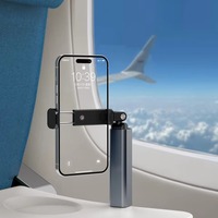 Support de téléphone universel pliable pour avion, rotation à 360 degrés, voyage, montage mains libres, support de bureau, accessoire pour téléphone