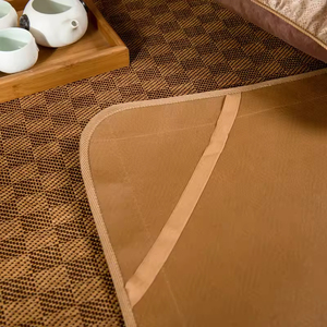 Set di Tre Materassini Estivi in Bambù Antico Lavabili di Alta Qualità, Doppio Strato con Motivi Stampati - Product Image 3