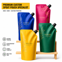Pochettes souples personnalisées avec bec verseur, emballage rechargeable autoportant avec bouchon anti-fuite pour shampoing, gel douche, après-shampoing – Marques indonésiennes