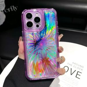 Funda Transparente de Lujo con Diseño de Golondrina y Flores Púrpuras para iPhone 17PROMAX 16PLUS 15PRO, Fabricada con Material de PC, Protector de Cámara - Product Image 6