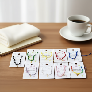 Bracciale Nodo a Sette Stelle in Acciaio Inossidabile Golden Moon, Braccialetti Charm Fatti a Mano alla Moda - Product Image 2